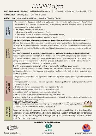 one pager pf project 